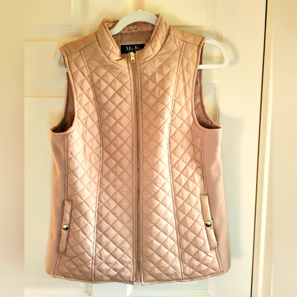 Gold quilted vest